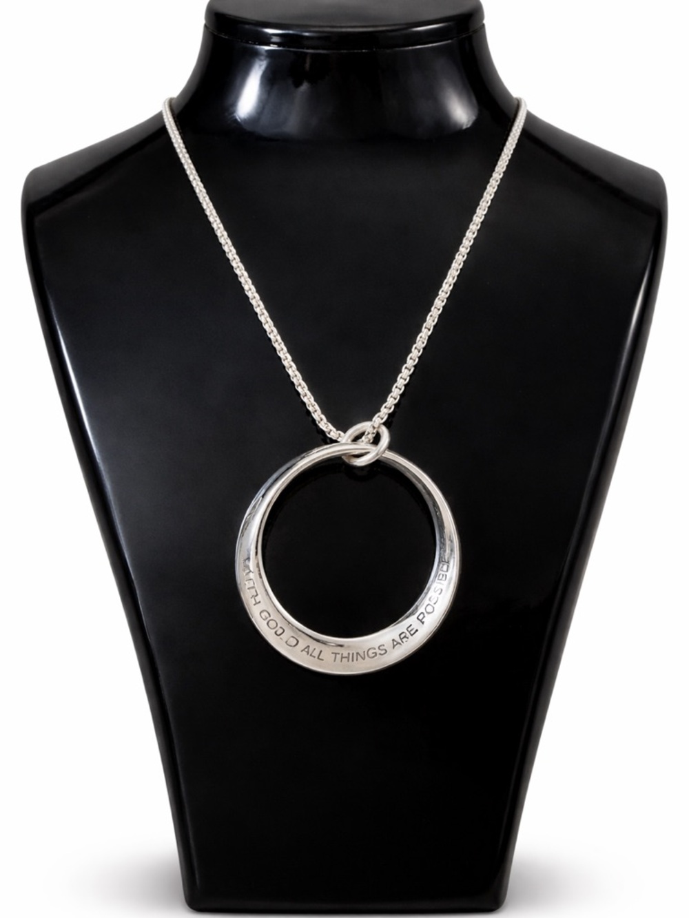 All things possible pendant necklace